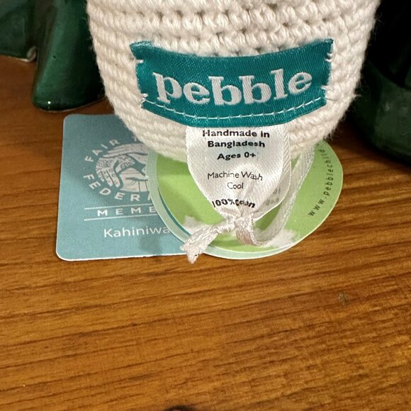 Pebble Hand Knit SNOWMAN Rattle - Picture 8 of 8